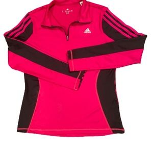 Adidas Climalite pink and black athletic jacket